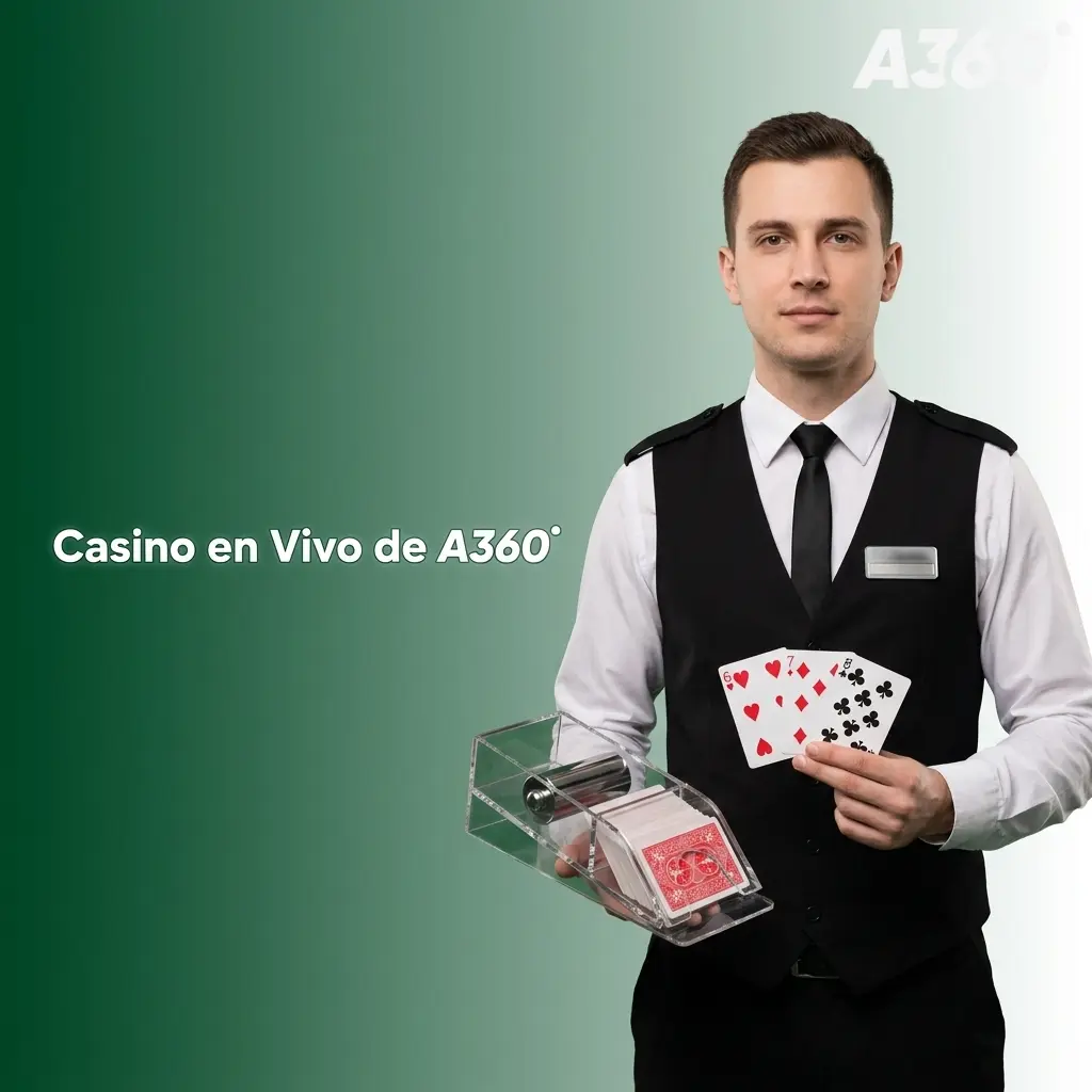 Casino en vivo A360 con dealers humanos en HD: blackjack, ruleta, baccarat, game shows y póker en tiempo real